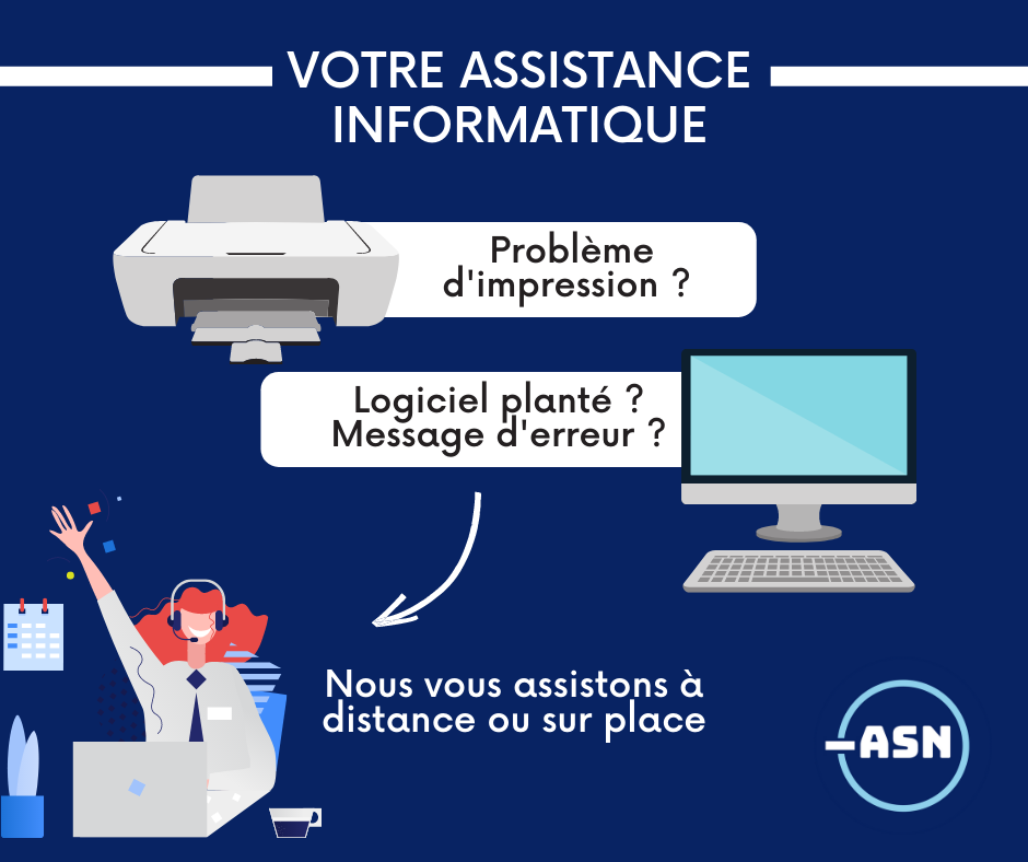 Vous rencontrez un problème d’impression ? Un de vos logiciels informatiques a planté ? Vous avez un message d’erreur avec votre boîte mail ? 🤯